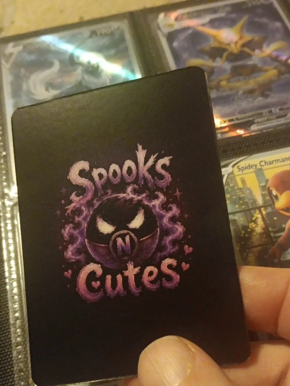 Gengar Collectible Game Card - Purple Art Design